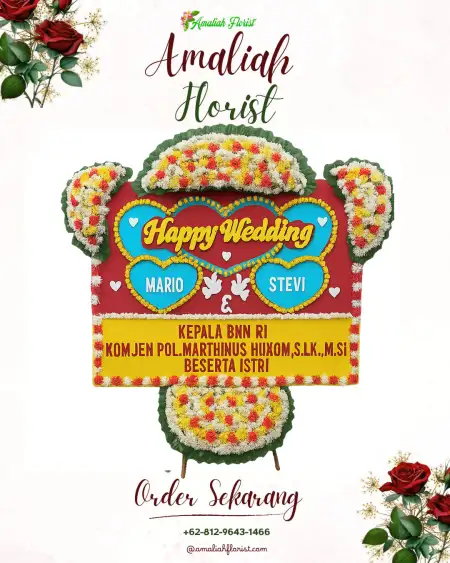 Papan Bunga Pernikahan Serbajadi